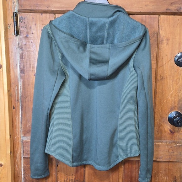 Tek Gear Women's Olive Green Quilted Camo Full Zip Hoodie Jacket Size M - Picture 3 of 6